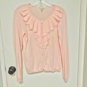 Halogen Ruffle Neck Cardigan